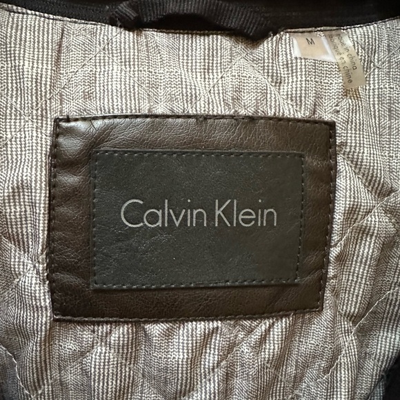 Men’s Calvin Klein Faux Leather Jacket - Picture 8 of 13